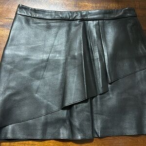 Maje Leather Mini Skirt